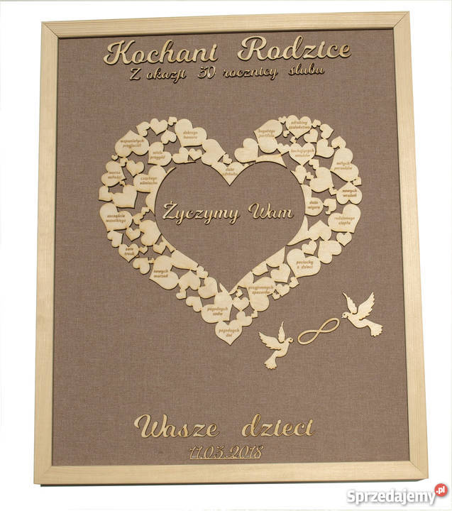 prezenty na 50 rocznice slubu Obraz drzewko z Warszawa