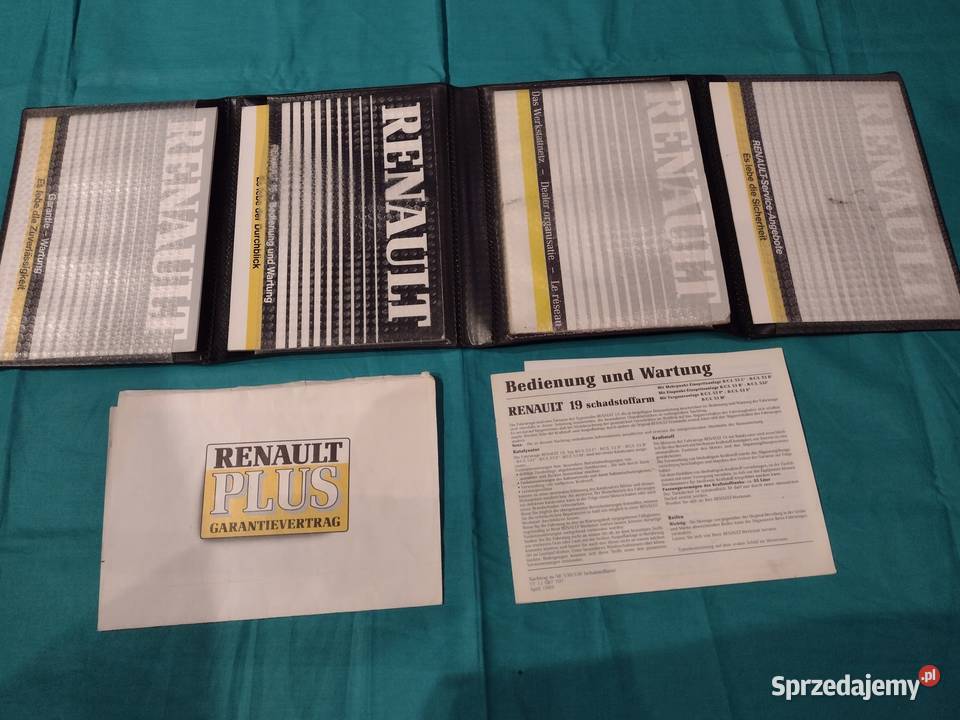 RENAULT 19 Instrukcja Obslugi książka serwisowa motoryzacja, transport łódzkie Łódź