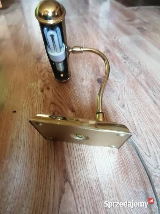 Stara mosiężna lampa gabinetowa z łat 60 tych Kraków