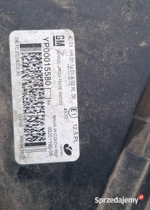 Lampa Prawy Przód Opel Grandland X 2018 Bydgoszcz