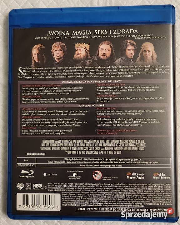 Gra o tron sezon 1 bluray Warszawa