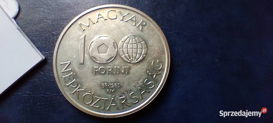 Stare monety 100 forint 1985 Mundial Węgry podkarpackie Lesko sprzedam