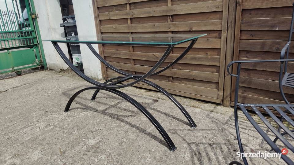 Konsola metalowa toaletka ze szkłem Warszawa