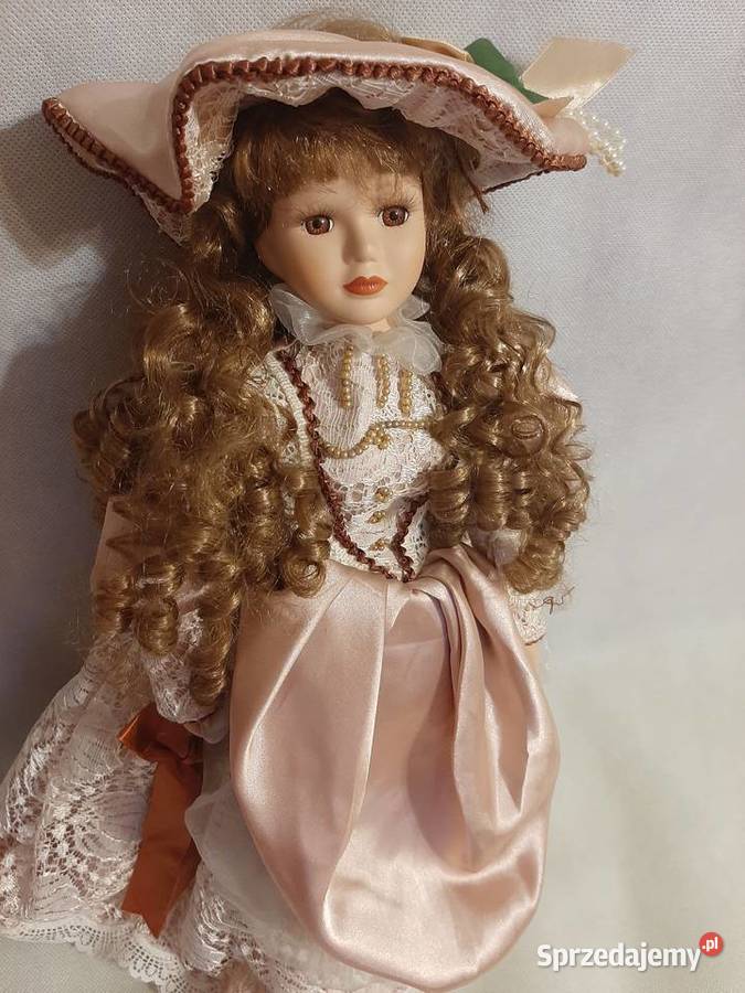 Przepiękna kolekcjonerska lalka porcelanowa na