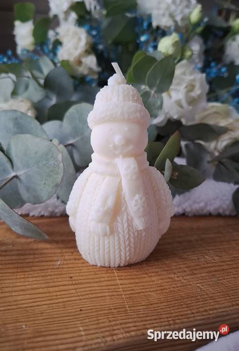 Sojowe świeczki świąteczne Bałwan świeczka Warszawa sprzedam