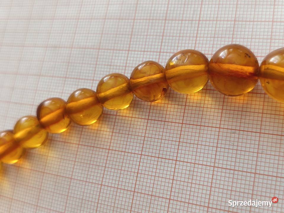Naszyjnik Bursztyn Kulki Vintage Białystok