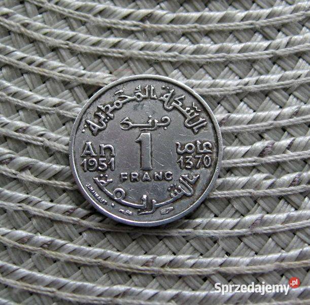 Maroko 1 Frank 1951r Protektorat Francuski Kalisz