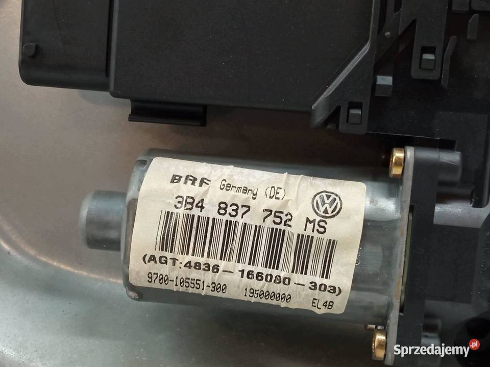 MECHANIZM SZYBY PRAWY PRZÓD 3B4837752 VW osobowe