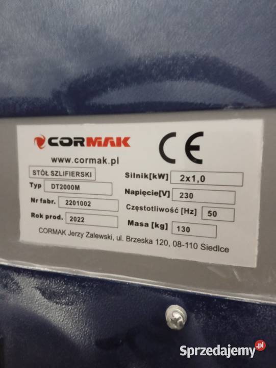 Stół szlifierski z odciągiem CORMAK Wejherowo