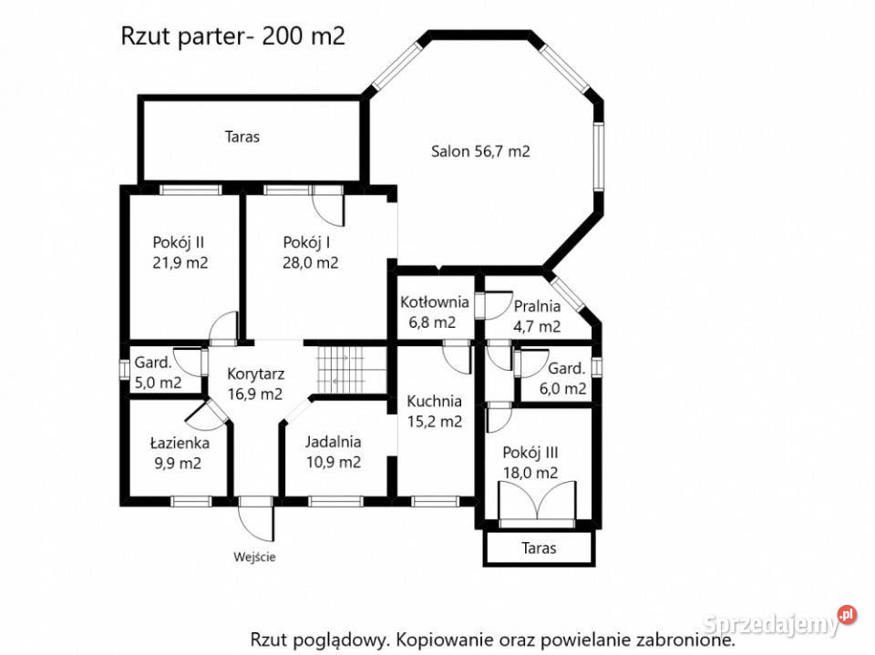 Dom wolnostojący 250 m2 działka 2191 m2 Urzut