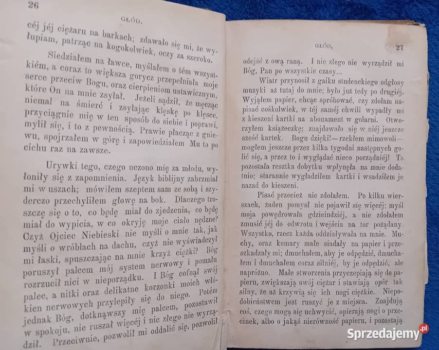 Knut Hamsun Głód Wydanie przedwojenne Półskórek Koźminek