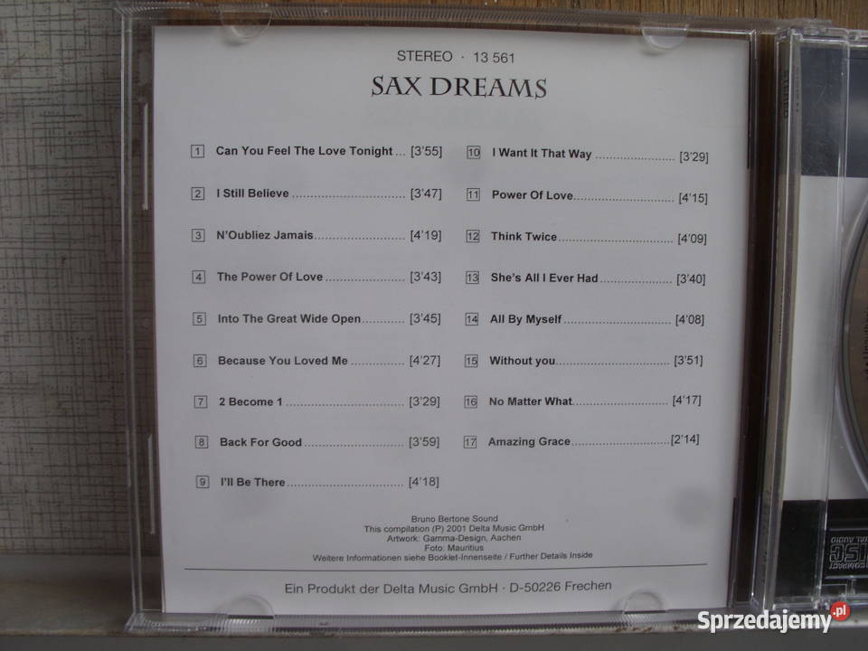 JAZZ CD SAX DREAMS MUSIC DIGITAL 2001 Wołów