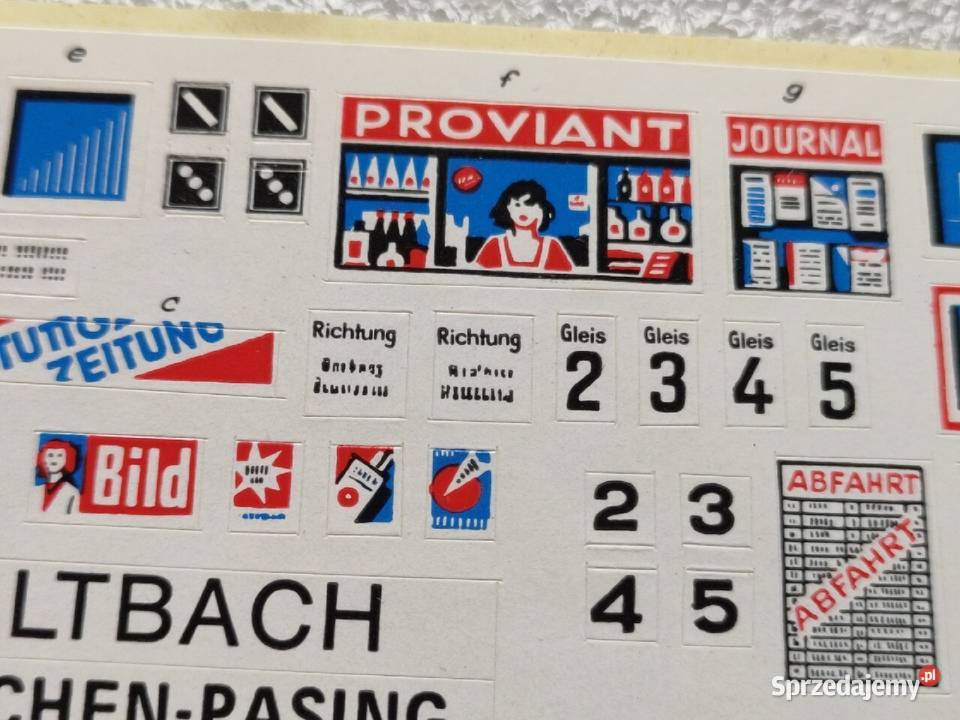 Naklejki dworcowe reklamy H0 Kraków