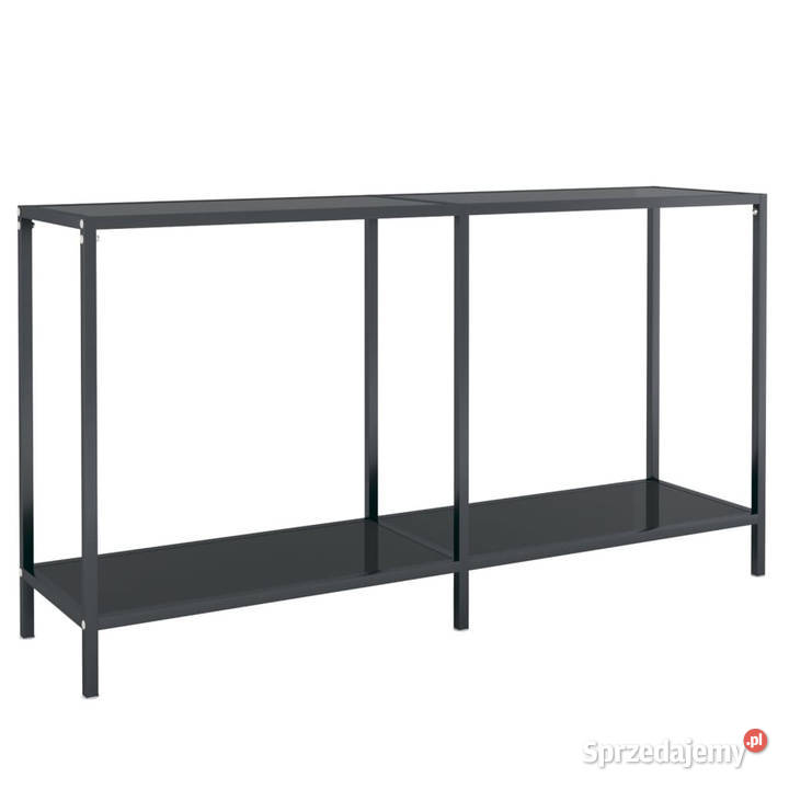 Stolik konsolowy czarny 140x35x755 szkło sprzedam