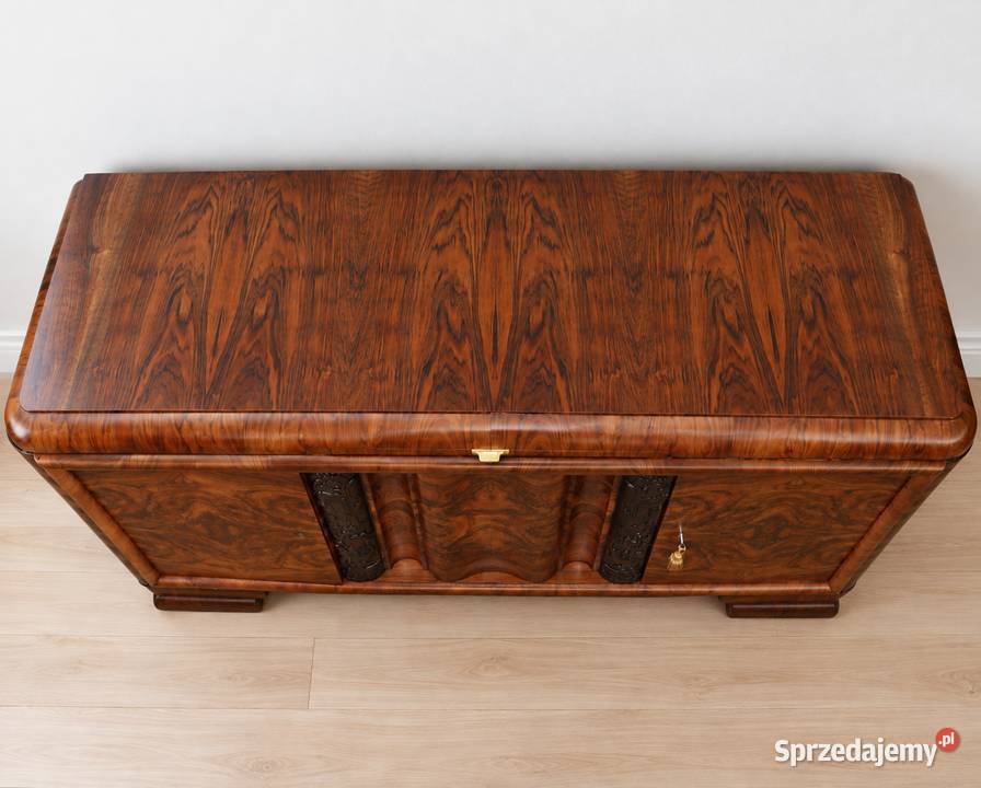 Komoda duża Art Deco antyk rzeźby Poznań