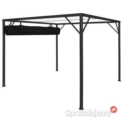 vidaXL Altana ogrodowa ze zwijanym dachem 3x3 m