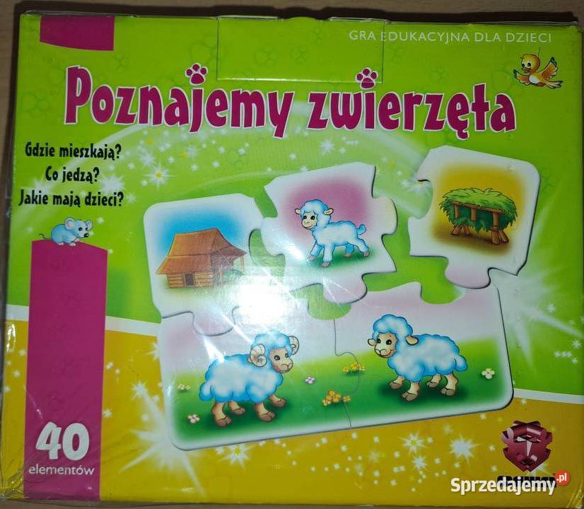 Gra Edukacyjna Puzzle POZNAJEMY ZWIERZĘTA Maxim 2 lata+ Kraków