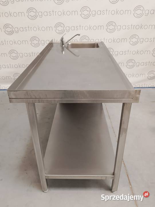 STÓŁ ZE ZLEWEM P I SZAFKĄ POD ZLEW 167X70X85 Wrocław