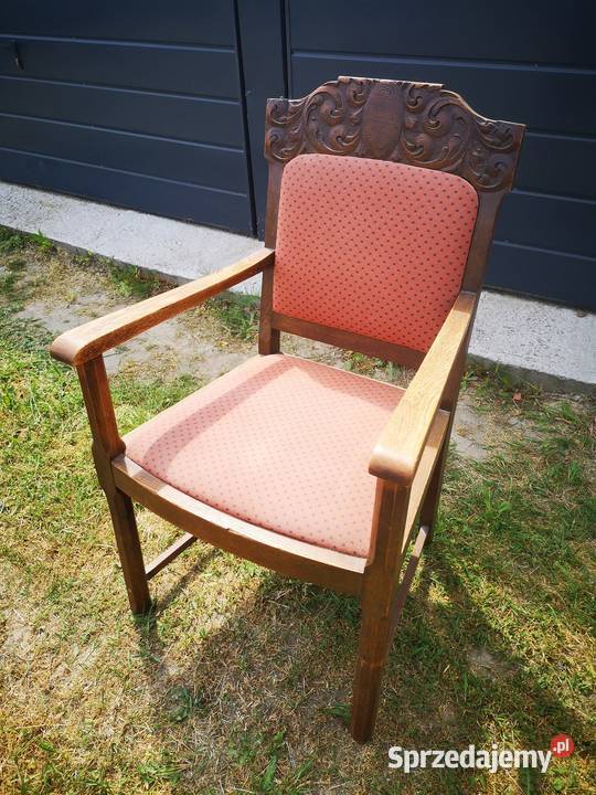 Stary drewniany fotel 60cm łódzkie Aleksandrów Łódzki sprzedam