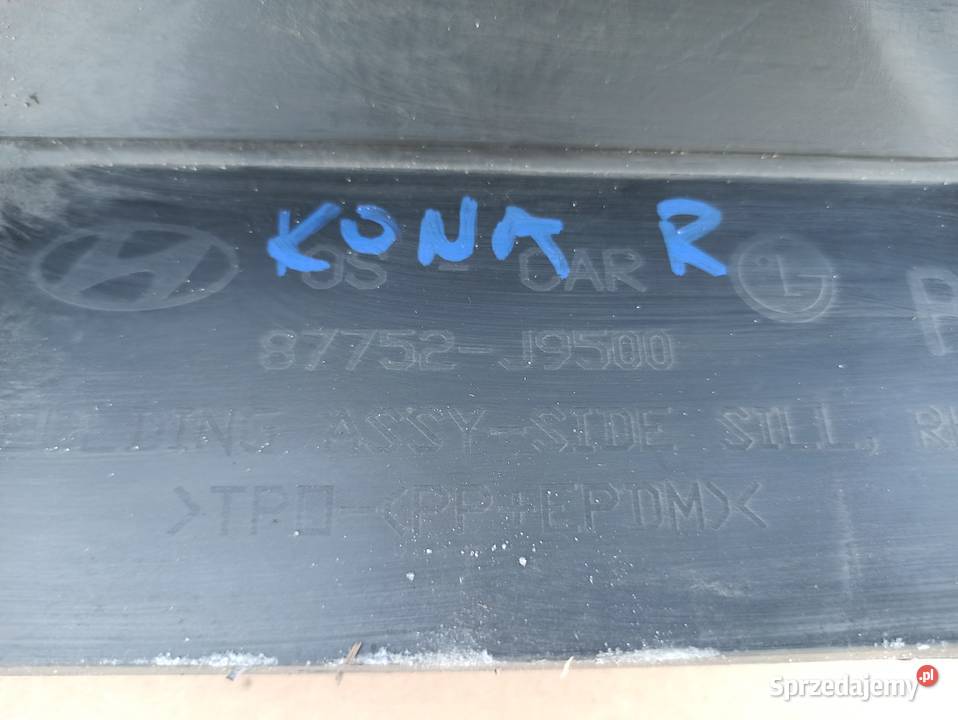 HYUNDAI KONA LISTWA PROGOWA NAKŁADKA PRAWA osobowe Trzciel sprzedam