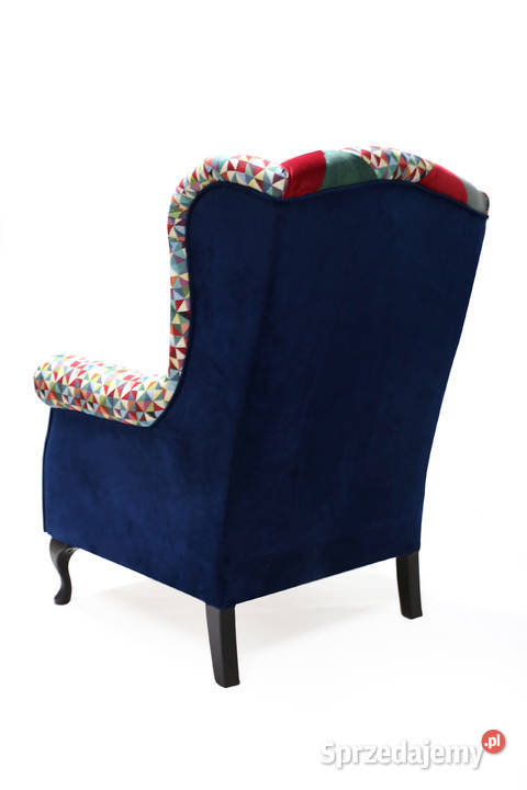 Fotel Uszak Designerski Wypoczynkowy Patchwork 105cm sprzedam
