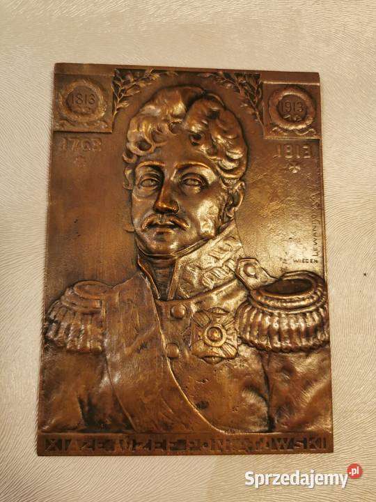 Plakieta jednostronna Józef Poniatowski Pruszków