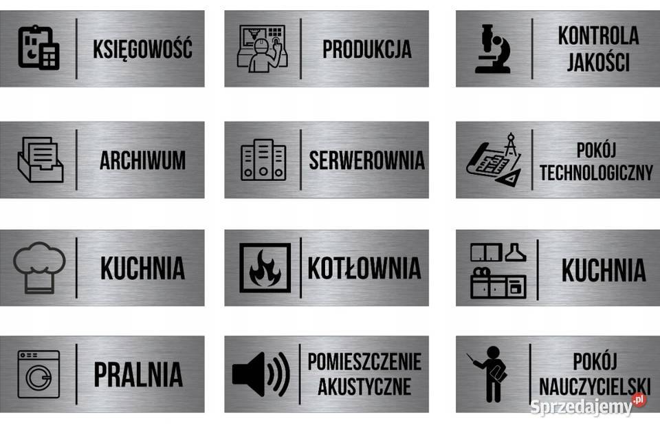 Elegancka srebrna tabliczka obiekt monitorowany Krzeszowice