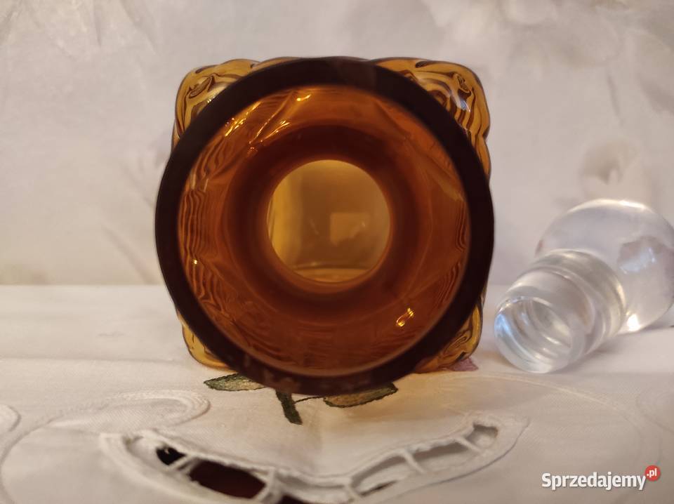 Karafka kryształowa grube miodowe szkło NOWA Białystok