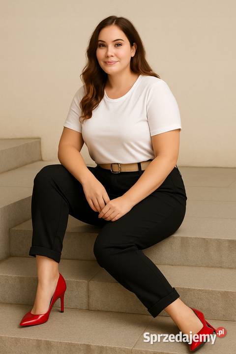 Spodnie cygaretki elegancja i szyk podwijane Wieluń