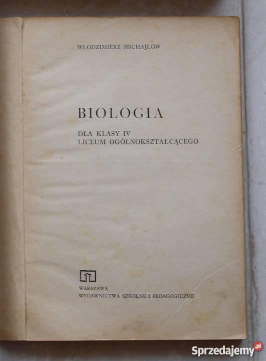 Biologia 6 książek Rok wydania 1998 Straszyn