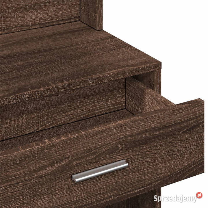 Toaletka z szafką brązowy dąb 80x35x132 WM848240 mazowieckie Warszawa