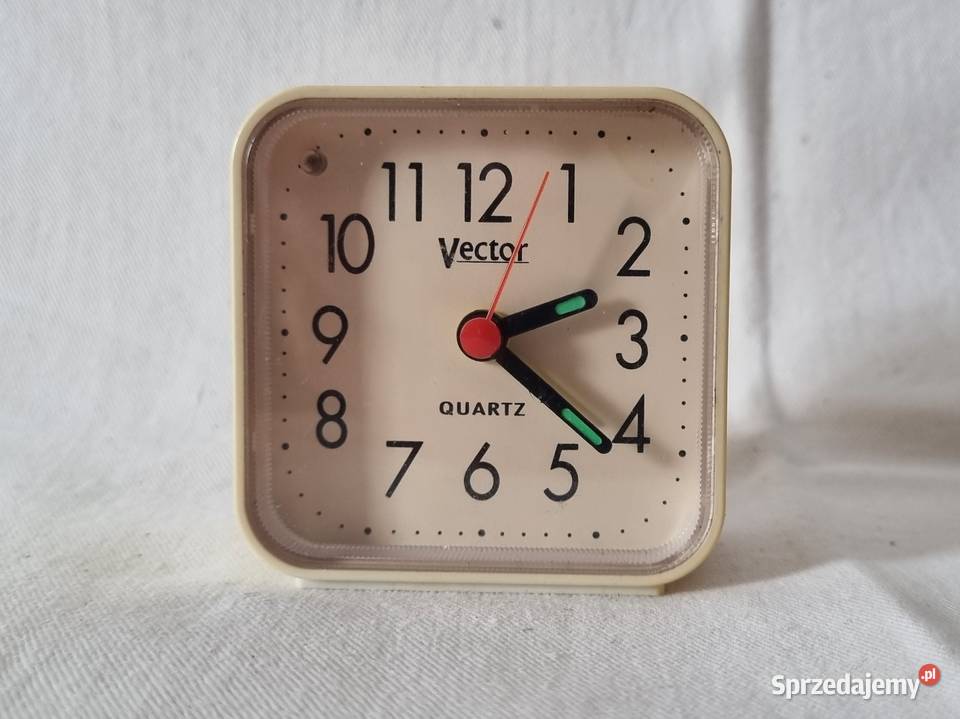 Zegar budzik Vector Quartz PRL Warszawa