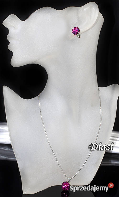 Komplet naszyjnik i kolczyki Cyrkonie Łódź