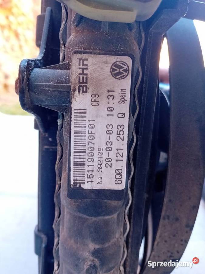 Chłodnice wentylator komplet VW Polo IV 9N 12 Nysa