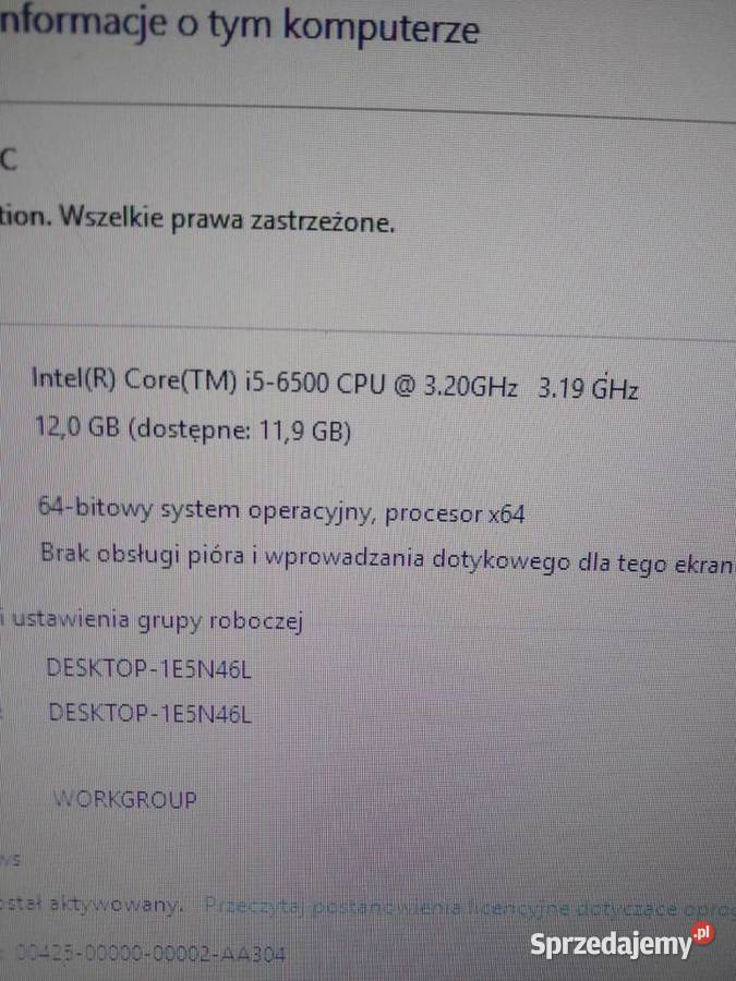 HP Prodesk 600 G2 MT HP/Compaq HP/Compaq małopolskie Izdebnik