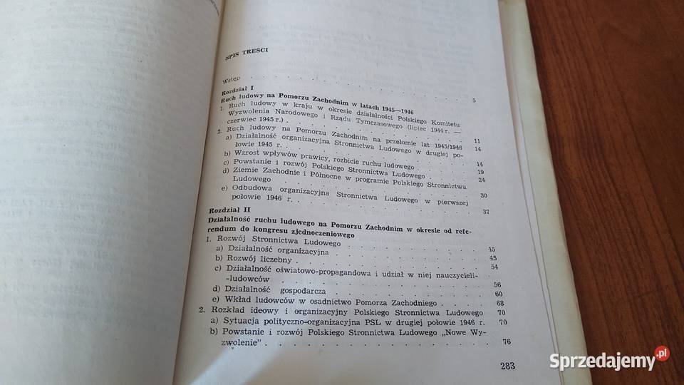 Ruch ludowy na Pomorzu Zachodnim w latach Rok wydania 1978 pomorskie sprzedam