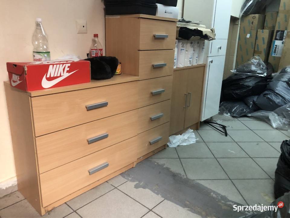 Meble domowe zestaw 3 sztuki komoda szuflady Lublin
