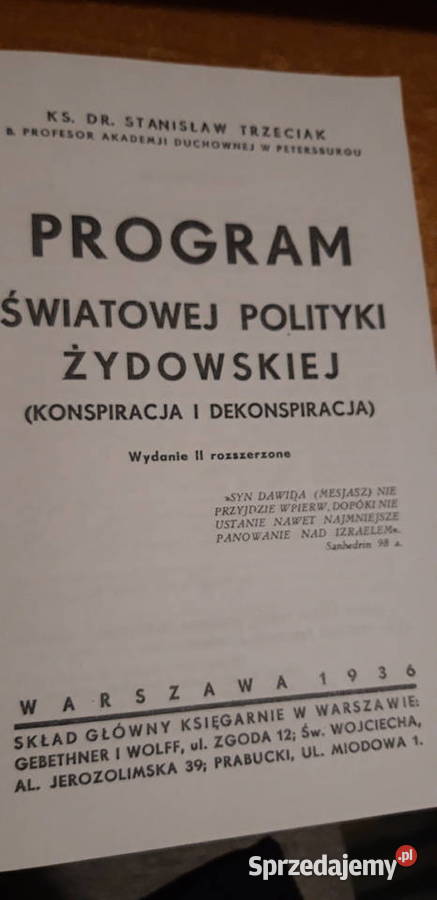 Program Światowej Polityki ŻydowskiejKs Iwno sprzedam