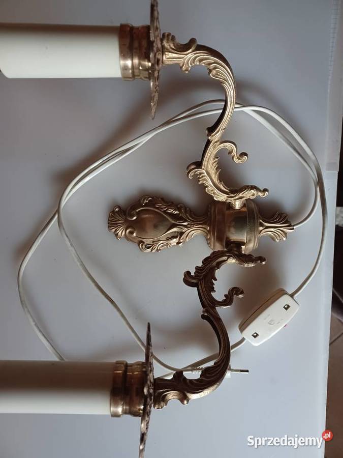 Kinkiet mosiężny z wyłącznikiem sprzedam
