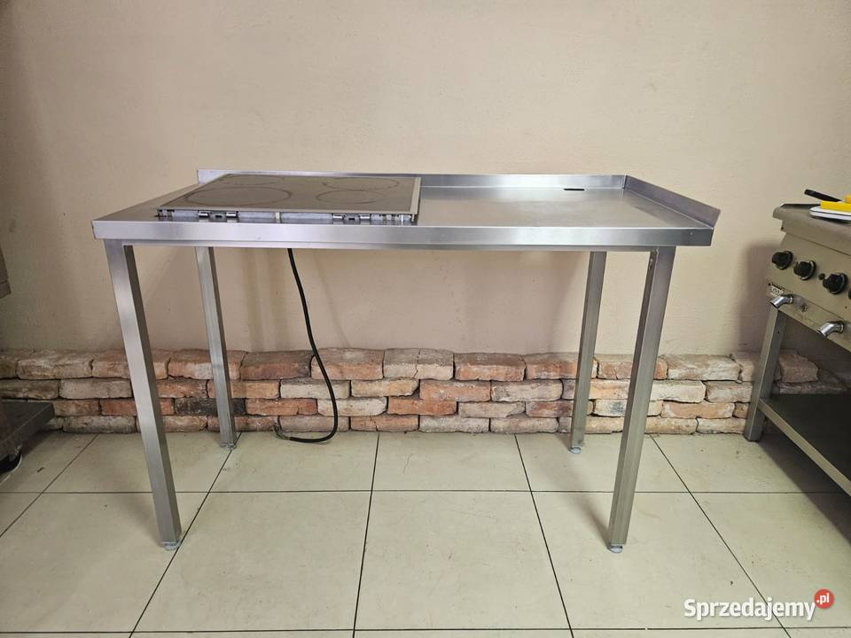 Stół gastronomiczny z PŁYTĄ INDUKCJĄ stal