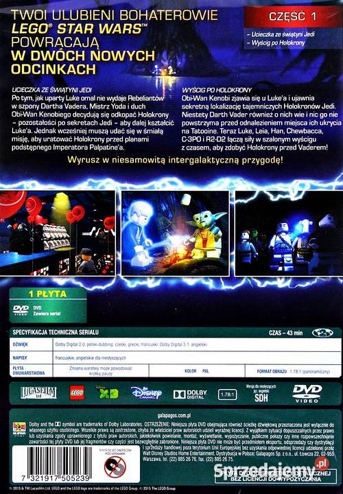 LEGO STAR WARS NOWE KRONIKI YODY CZĘŚĆ 1 2 2 DVD Kalisz
