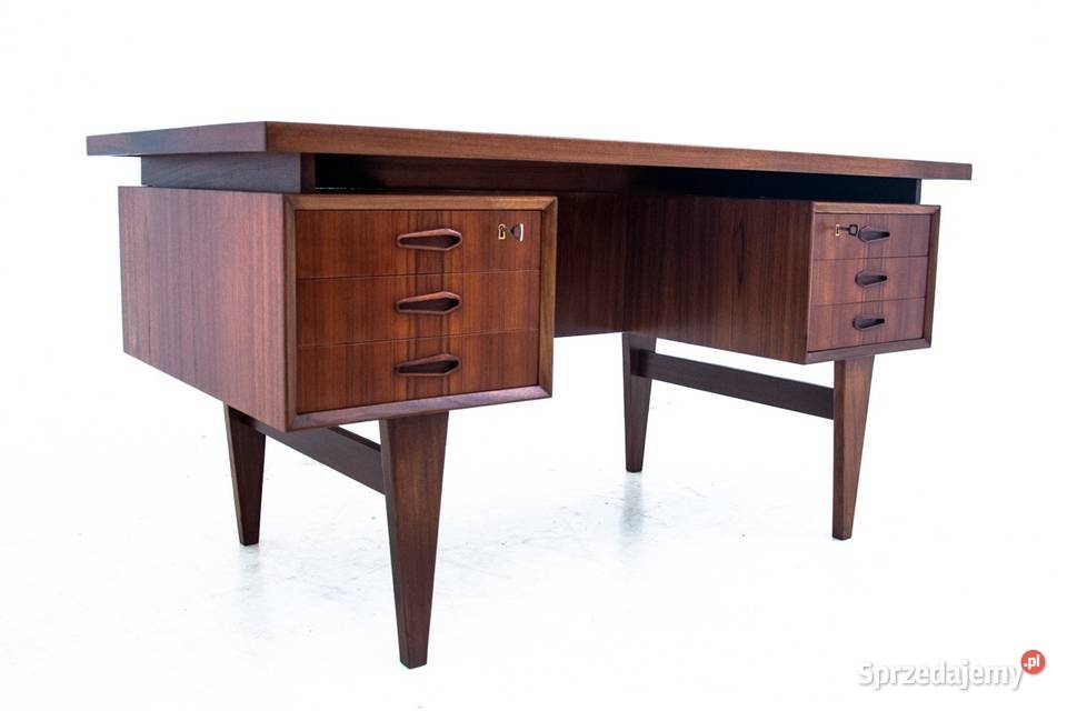 Tekowe biurko duński design lata 60 Chorzów