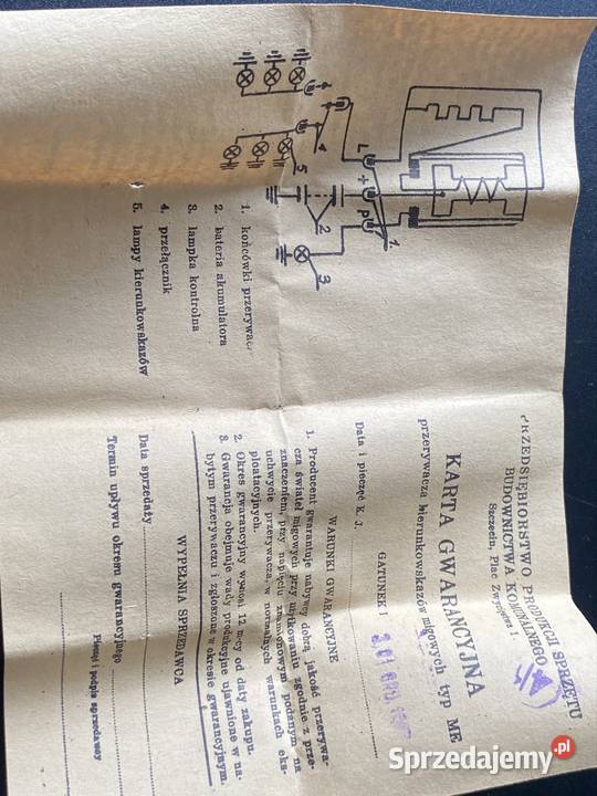 Przerywacz kierunkowskazów Prokom ME 12V PRL Jarocin