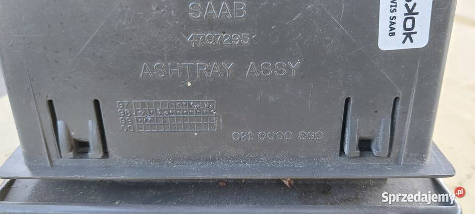 Popielniczka konsola tunel 4707295 Saab 93 9802 Motoryzacja zachodniopomorskie Szczecin