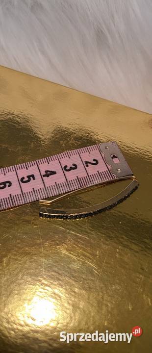 Złote kolczyki z błękitnymi syntetycznymi Bielsko-Biała