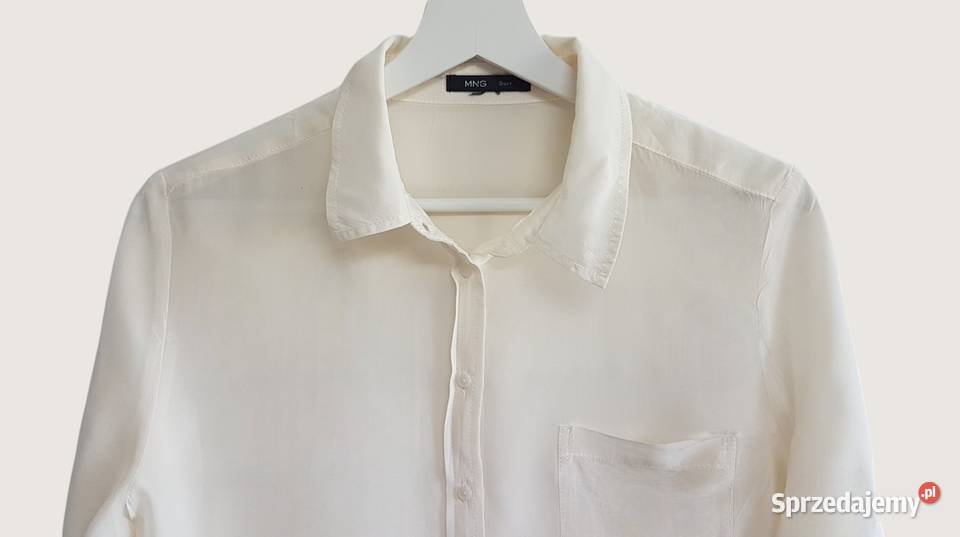 Damska elegancka bluzkakoszula ecri długim długi Chrzanów