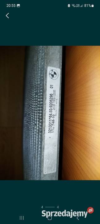 Chłodnica klimatyzacji skraplacz orginal do BMW Konin