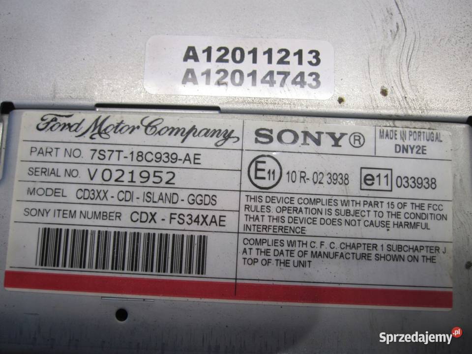FORD MONDEO MK4 radio 7S7T18C939AE osobowe Kielce