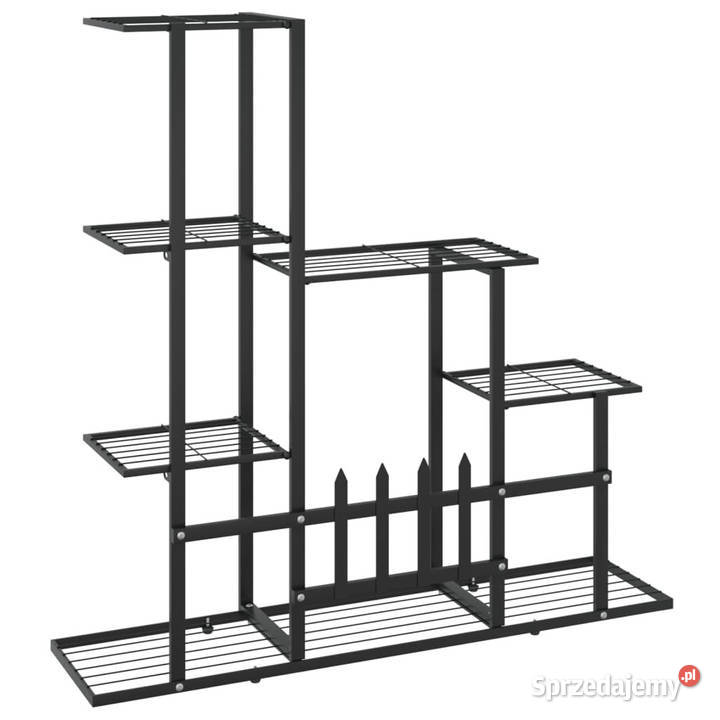 Stojak na kwiaty 945 x 25 x 88 czarny metalowy Warszawa