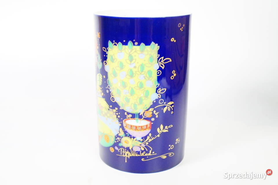Wazon porcelanowy Bjorn Wiinblad kobalt Gizałki